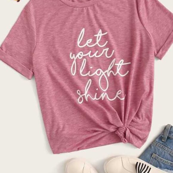 LET YOUR LIGHT SHINE Graphic tee Shirt - Picture 1 of 5